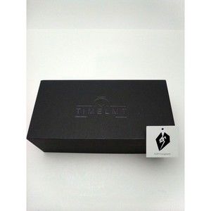 Timelmt Vegan Black Leather Snap Close 3 Watch Traveling Case Soft Velvet Inside